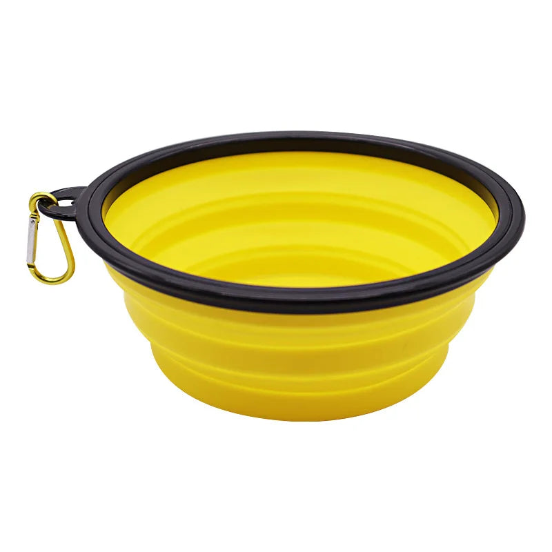 Collapsible Pet Silicone Dog Food Water Bowl