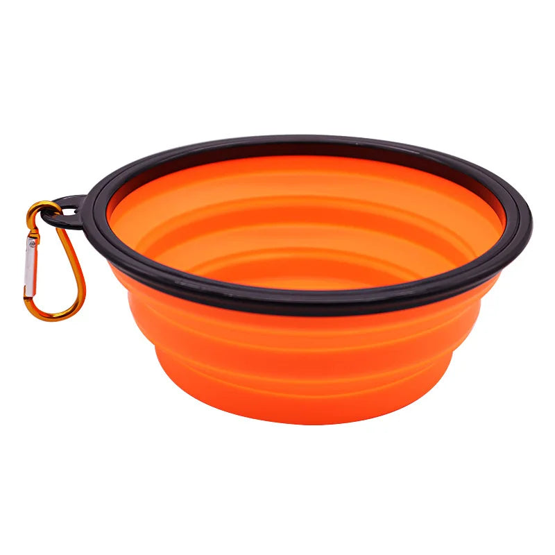 Collapsible Pet Silicone Dog Food Water Bowl