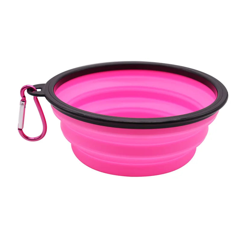 Collapsible Pet Silicone Dog Food Water Bowl