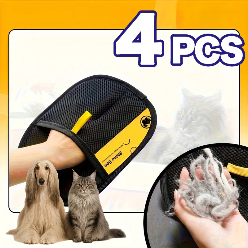 Pet Hair Removal Grooming Glove – Cat & Dog Brush