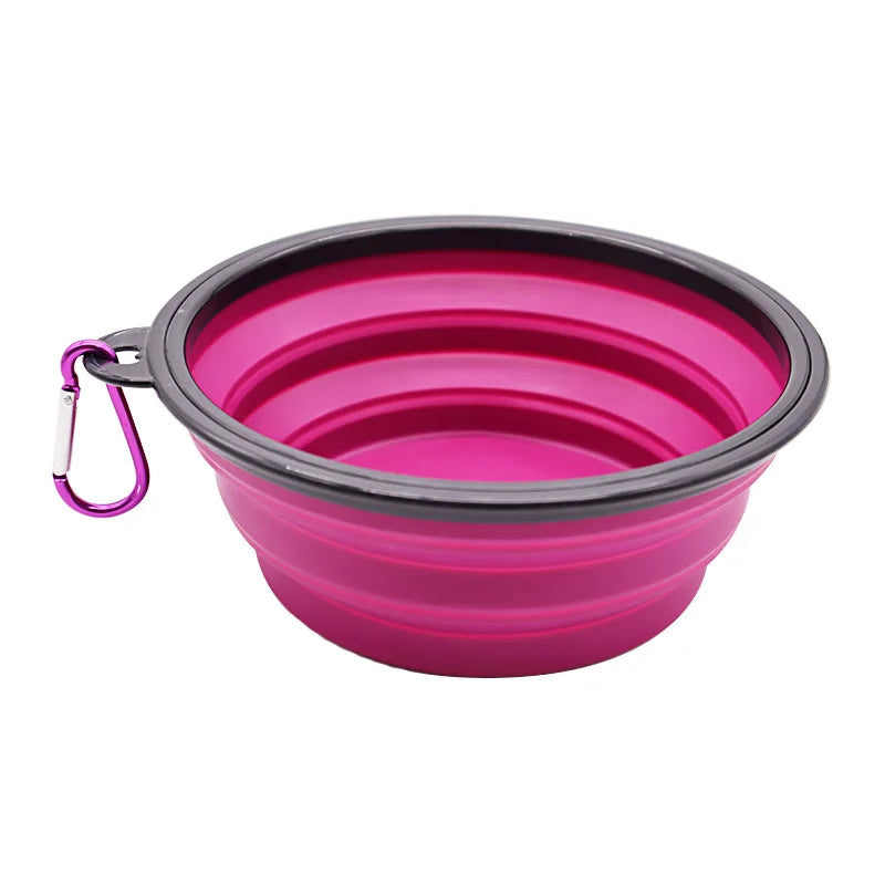 Collapsible Pet Silicone Dog Food Water Bowl