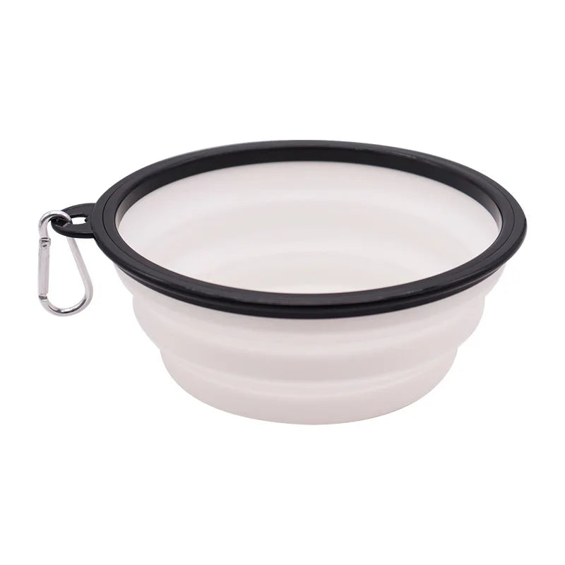 Collapsible Pet Silicone Dog Food Water Bowl