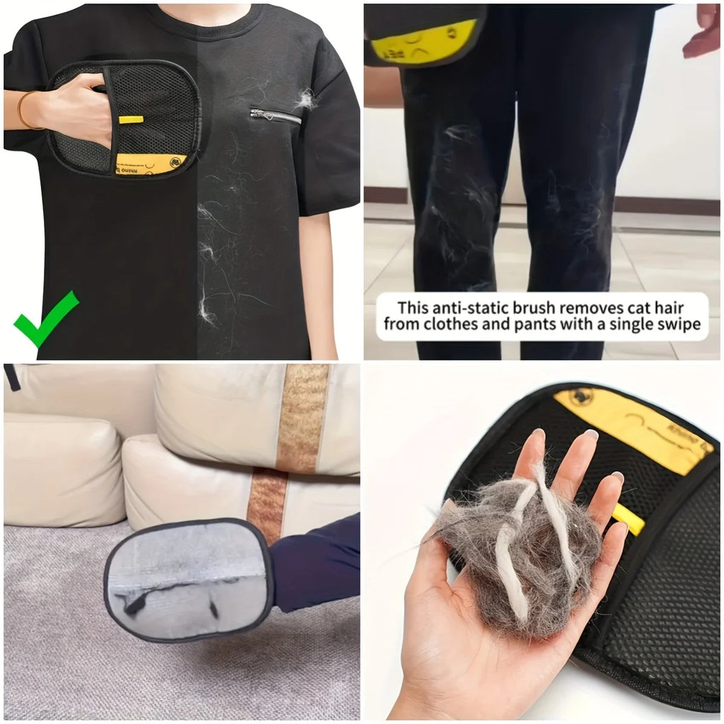 Pet Hair Removal Grooming Glove – Cat & Dog Brush