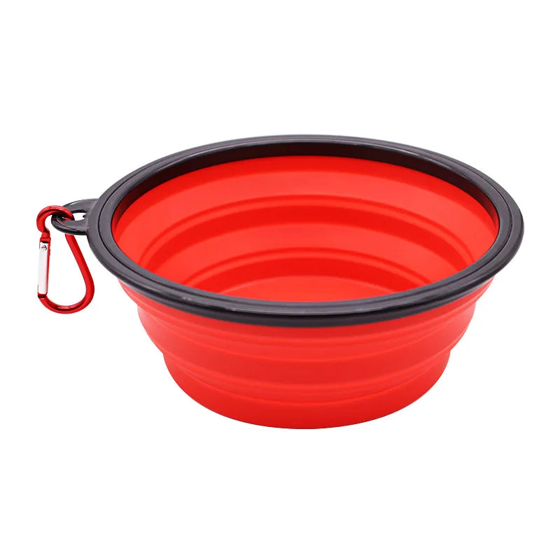 Collapsible Pet Silicone Dog Food Water Bowl