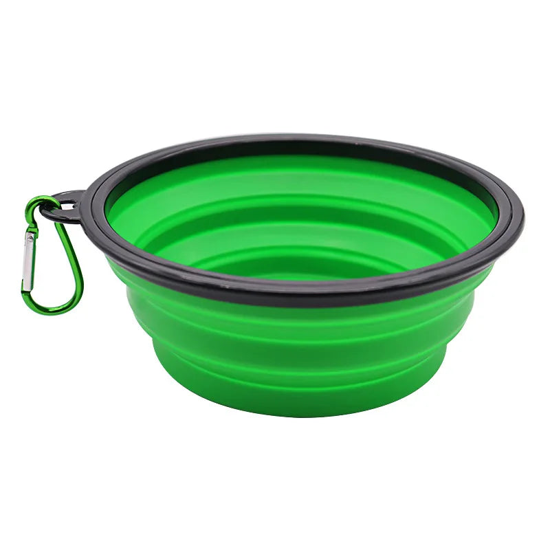 Collapsible Pet Silicone Dog Food Water Bowl